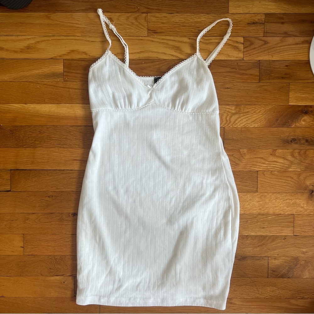 White Lace Mini Dress